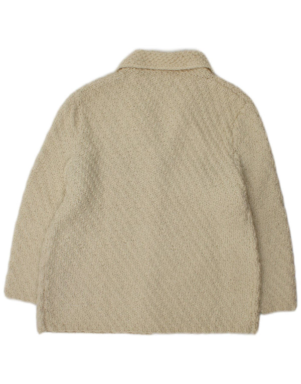 Vintage Damen Cardigan Pullover UK 16 Groß Beige