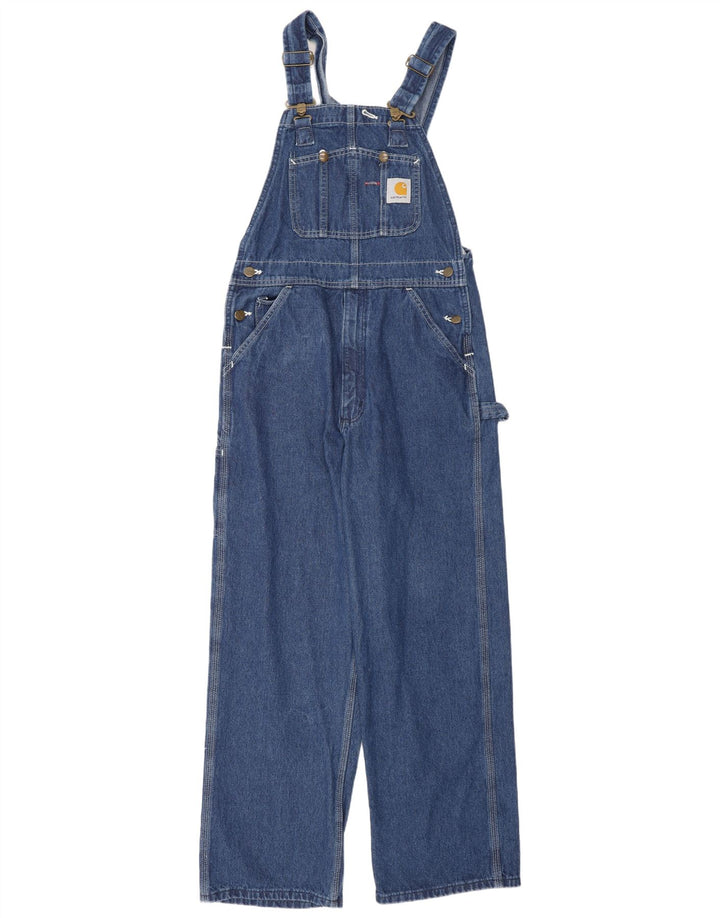 Carhartt Damen Cargo-Latzhose Jeans W30 L30 Blaue Baumwolle
