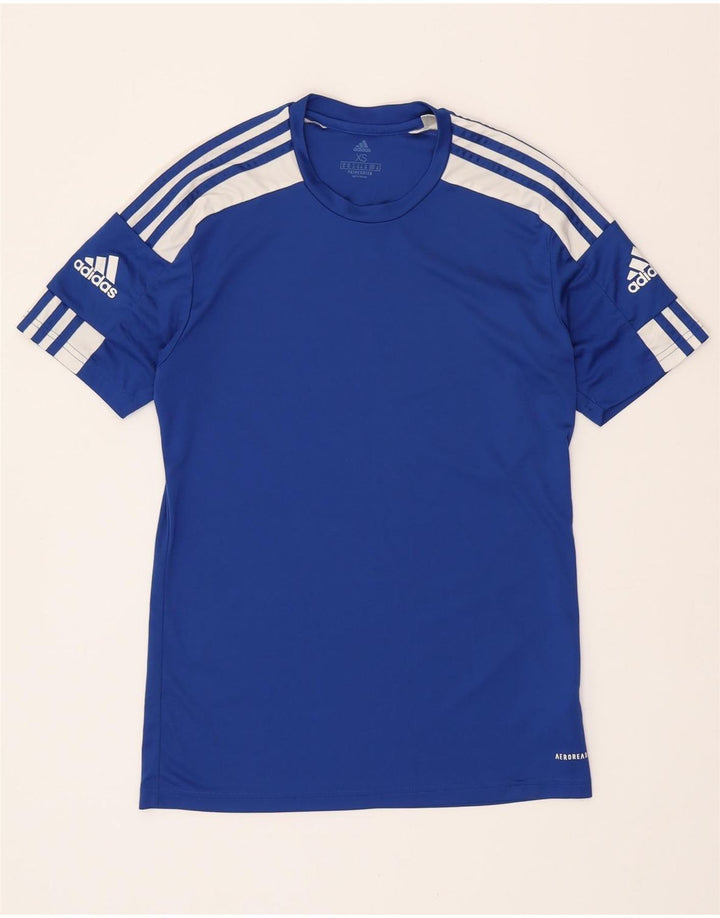 ADIDAS Herren Aeroready T-Shirt Top XS Blaues Colourblock-Polyester
