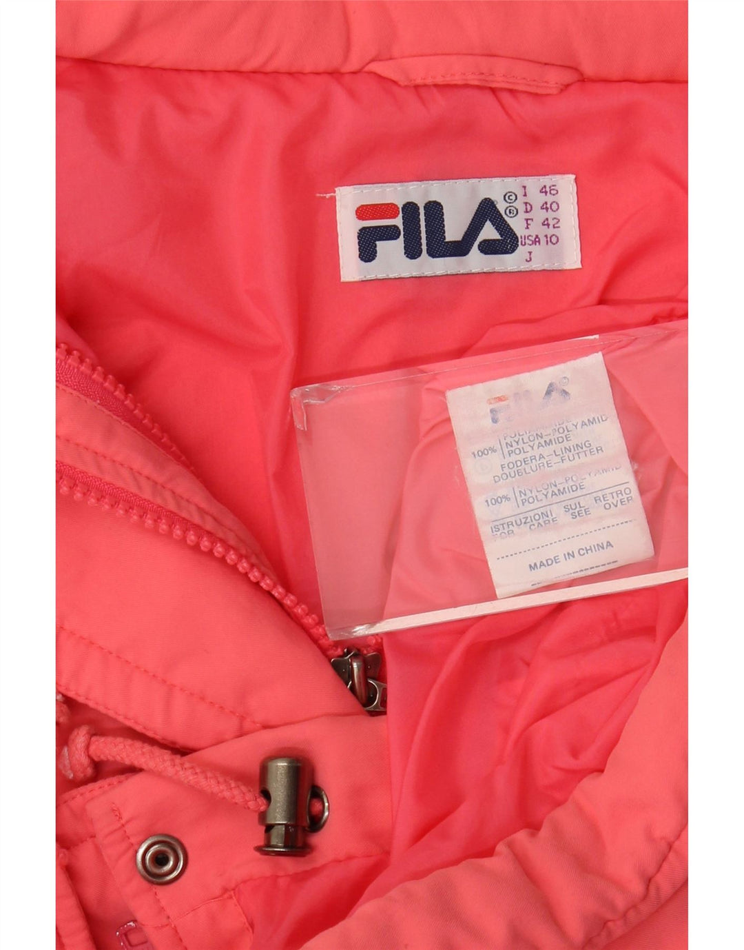 Fila Damen Windjacke US 10 Large Rosa Polyamid