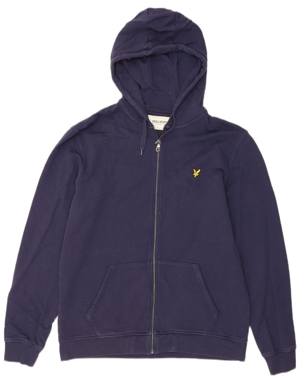 LYLE & SCOTT Herren-Kapuzenpullover mit Reißverschluss, XL, Marineblau, Baumwolle