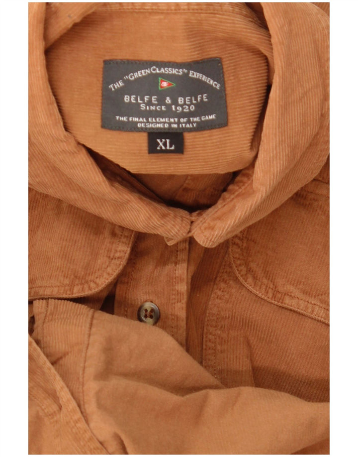 Belfe & Belfe Herren Cordhemd XL Beige