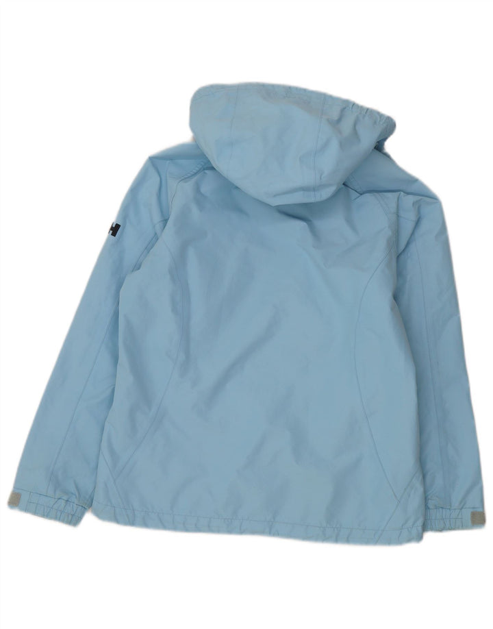 Helly Hansen Mädchen-Regenjacke mit Kapuze, 13–14 Jahre, blaues Polyester