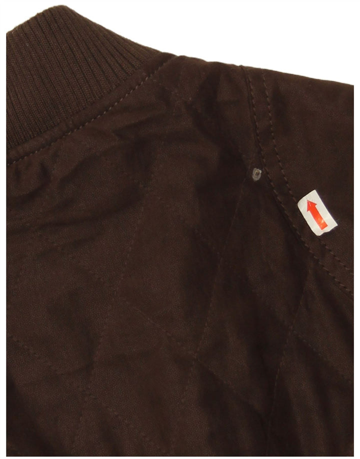 Gesteppte Bomberjacke für Herren von Zara, UK 38, mittelbraunes Polyester