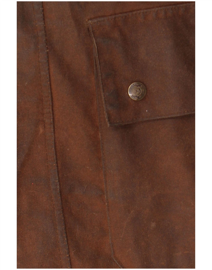 HUNTER Herren-Capelet-Mantel aus gewachster Baumwolle mit Kapuze für die Jagd, UK 34, XS, braune Baumwolle