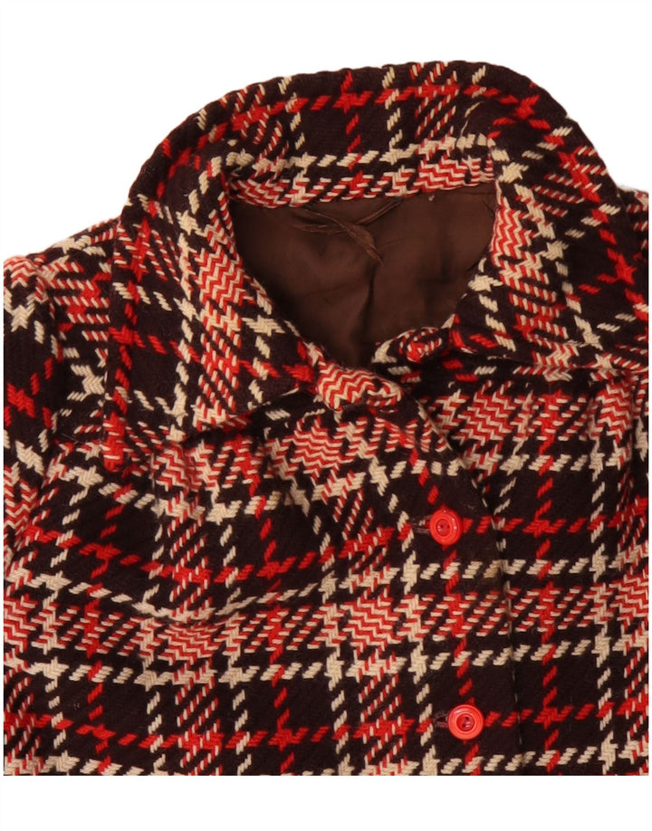 VINTAGE Damen Kurzmantel UK 18 XL Rot kariert