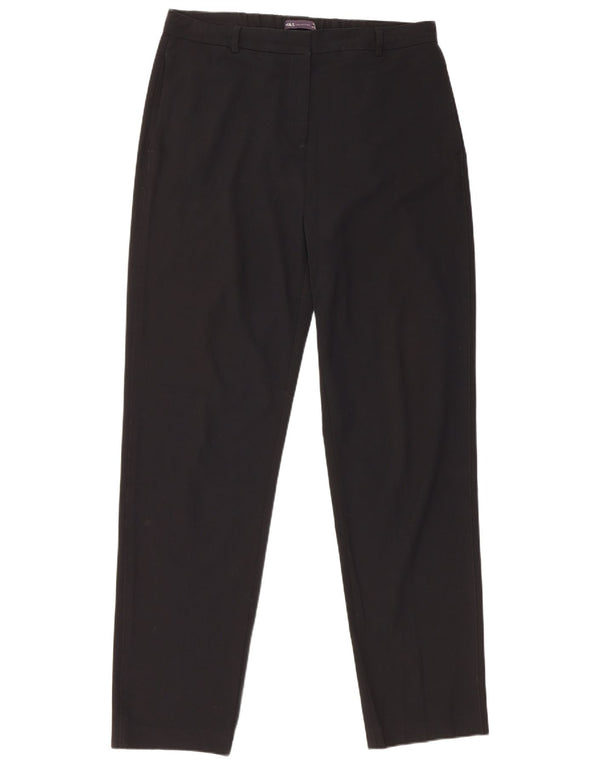 Marks & Spencer Damen-Chinohose mit hoher Taille, UK 14, Größe L W34 L32, Schwarz