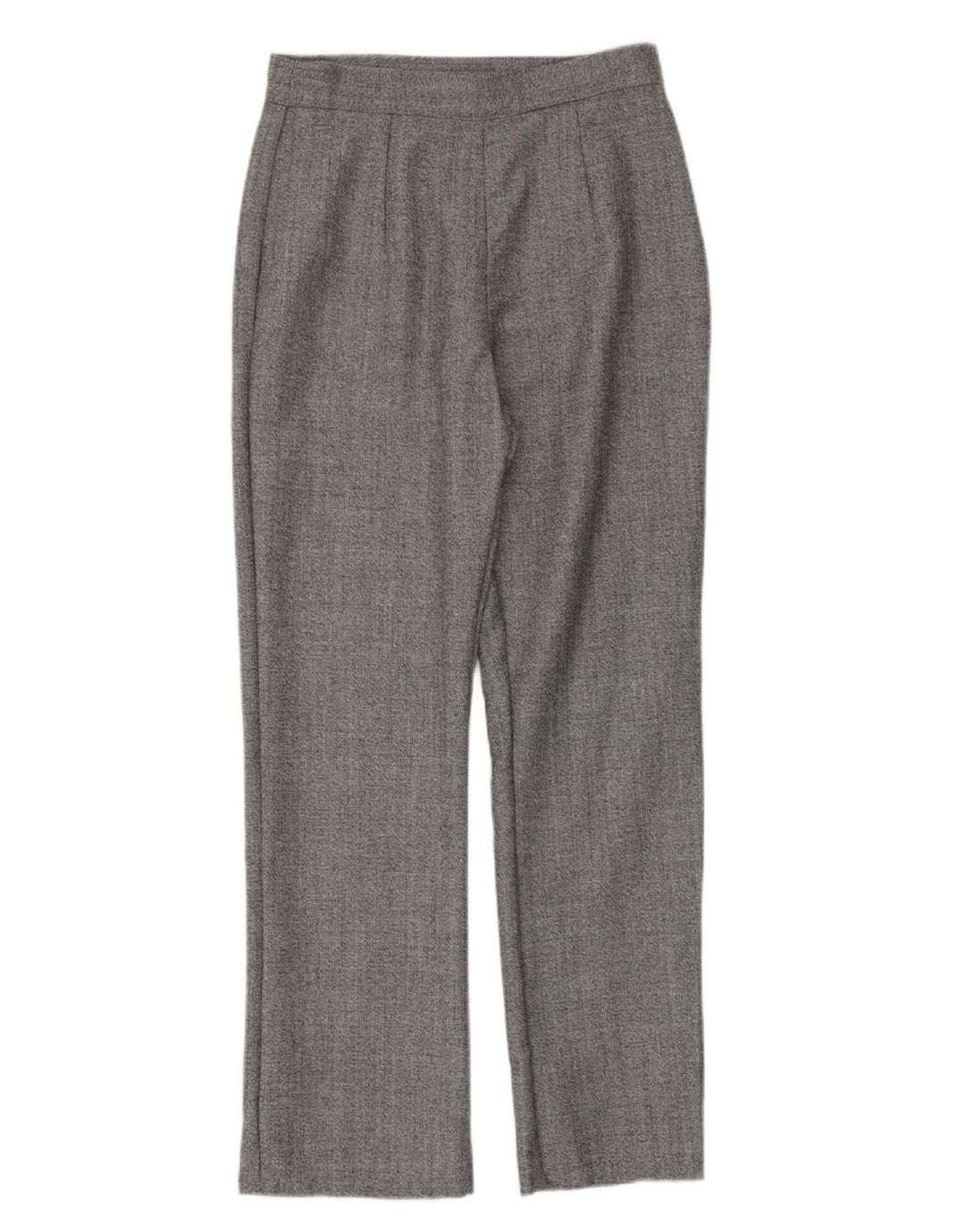 VINTAGE Womens Straight Suit Trousers W26 L27 Grey