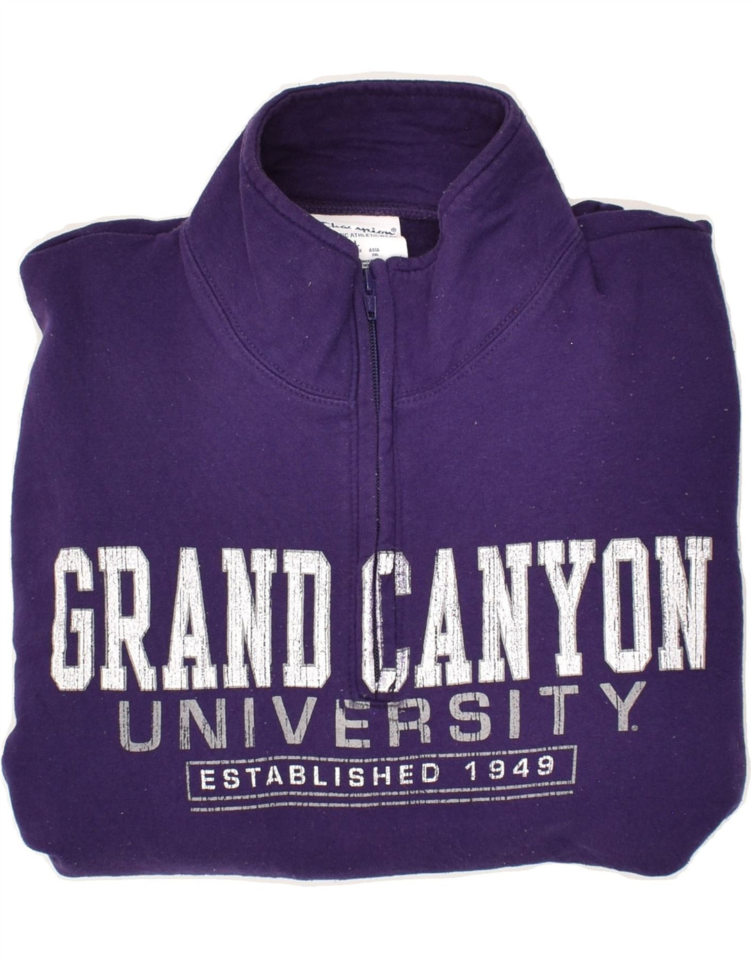 CHAMPION Mens Graphic Sweatshirt Jumper Large Purple Cotton Vintage Champion and Second-Hand Champion from Messina Hembry 