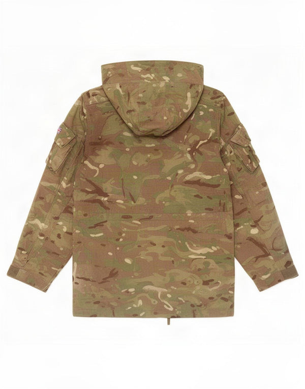 Vintage Herren-Militärparka mit Kapuze, UK 36, kleine Khaki-Tarnung