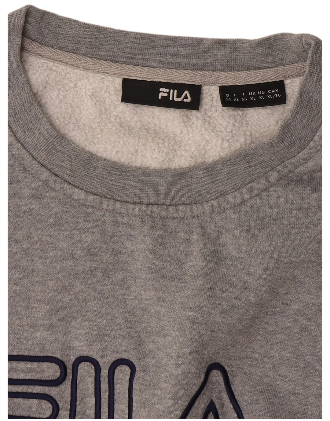 Fila Herren Grafik-Sweatshirt-Pullover XL Grau meliert