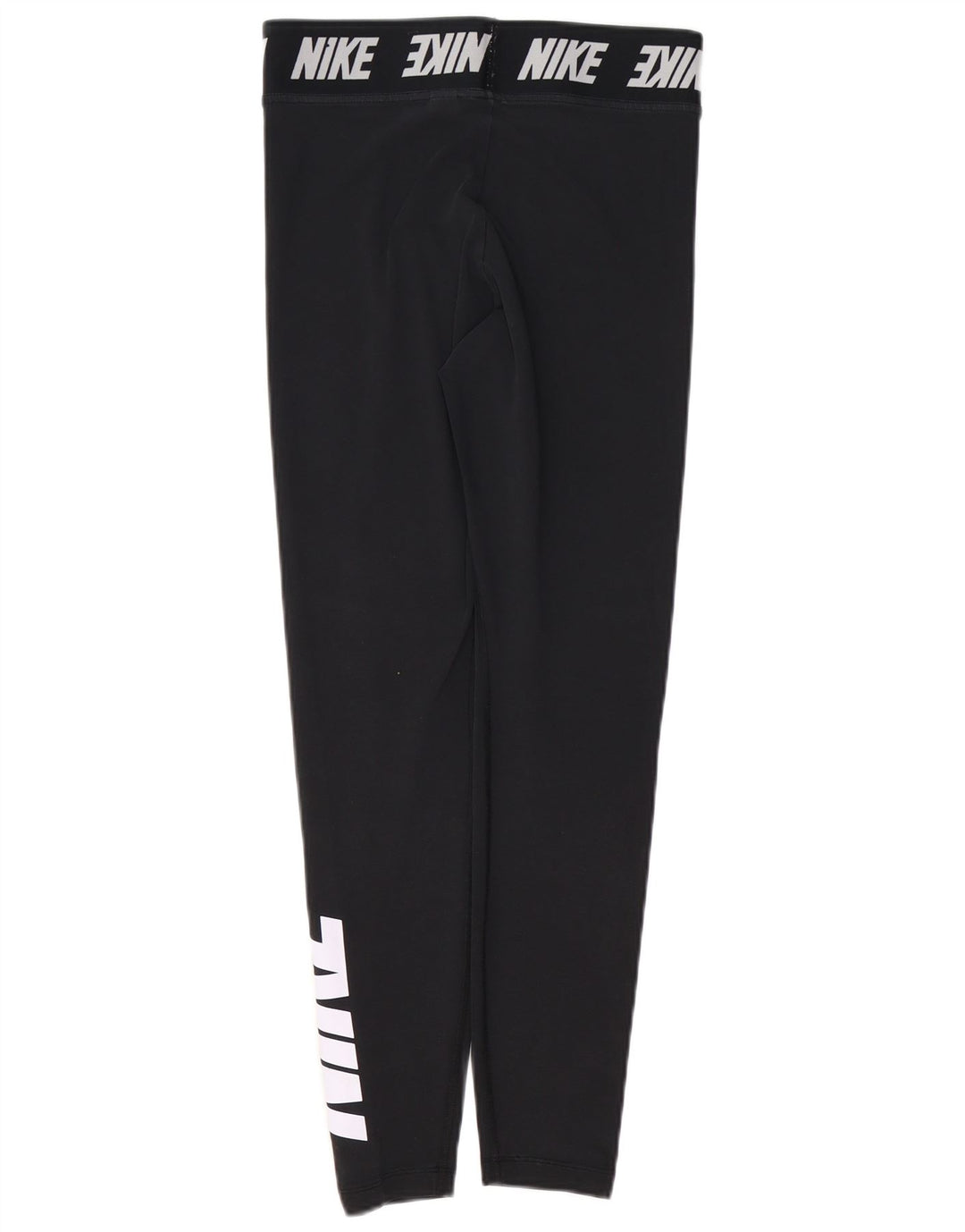 NIKE Damen Graphic Leggings UK 14 Mittelschwarze Baumwolle