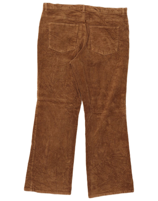 Chaps Damen Bootcut-Cordhose US 16 2XL W36 L30 Beige Baumwolle
