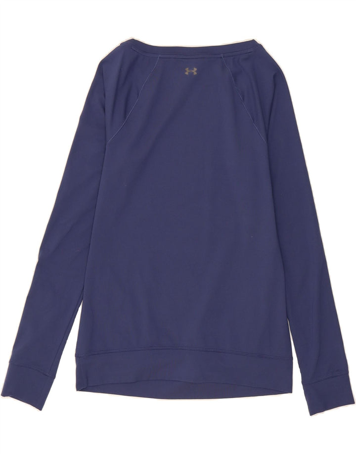 UNDER ARMOUR Womens Heat Gear Pullover Tracksuit Top UK 10 Small Navy Blue Vintage Under Armour and Second-Hand Under Armour from Messina Hembry 