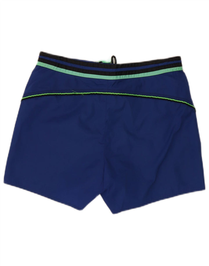 Colmar Herren-Badeshorts, mittelblau, gestreift, Polyamid