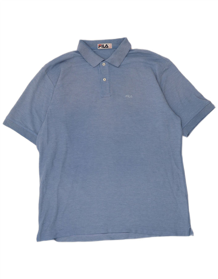 Fila Herren Poloshirt XL Blau Baumwolle