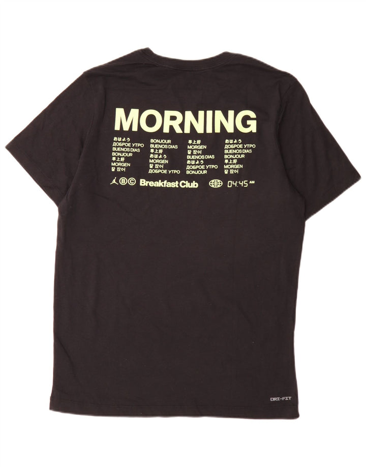 Jordan Herren-T-Shirt mit normaler Grafik, mittelgroß, schwarz, Baumwolle, Sport