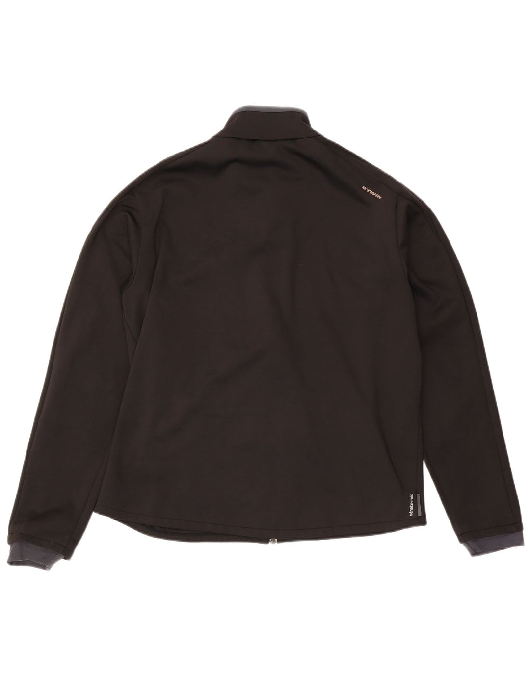 Vintage Herren-Trainingsanzug-Top-Jacke, großes schwarzes Polyester