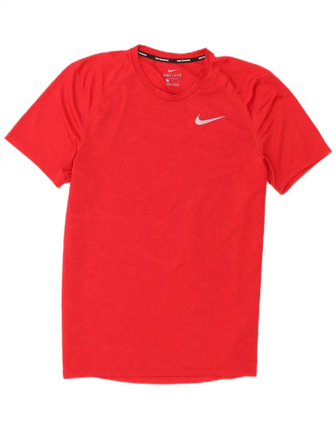Nike Herren Dri Fit T-Shirt Top, großes rotes Polyester