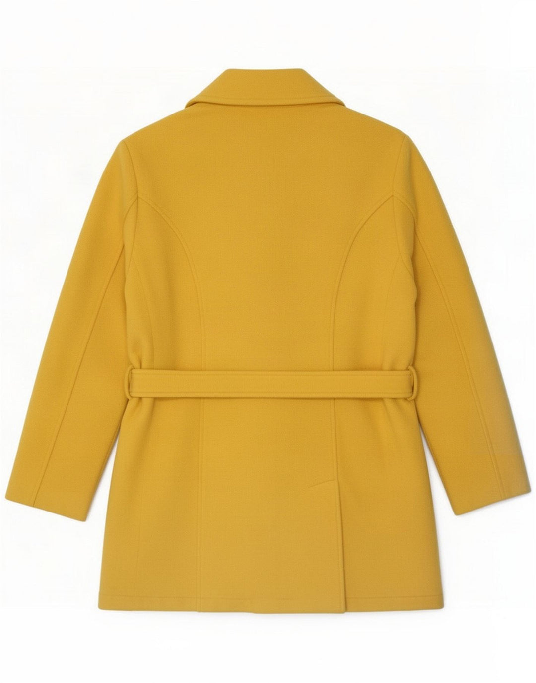 Mona Lisa Damen Pea Coat UK 12 Mittelgelbe Wolle