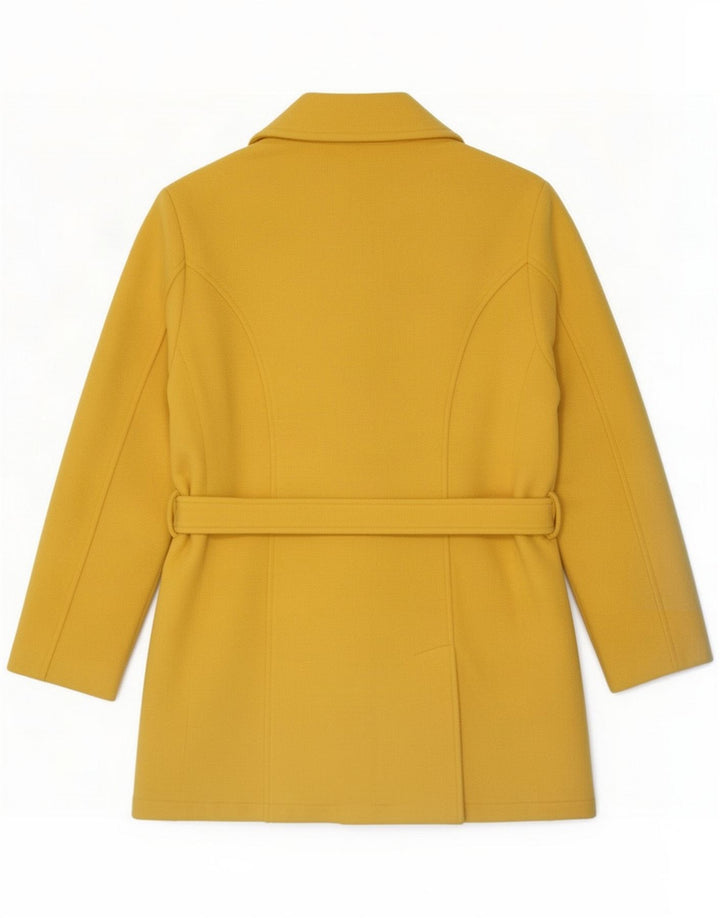 Mona Lisa Damen Pea Coat UK 12 Mittelgelbe Wolle