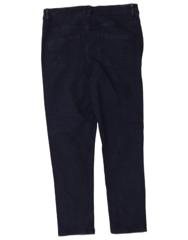 OASIS Damen-Jeans mit hohem Bund, verkürzte Passform, UK-Größe 44, Größe L, W30, L25, Marineblau, Baumwolle