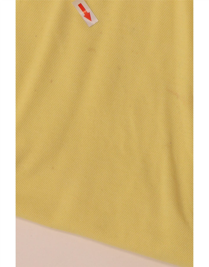 Lacoste Herren-Poloshirt, Größe 3, klein, gelbe Baumwolle