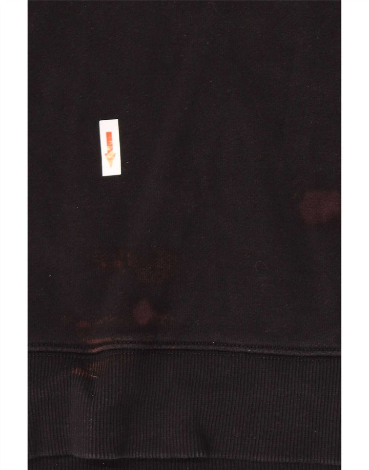 Adidas Damen Sweatshirt Pullover UK 12/14 Medium Schwarz Baumwolle