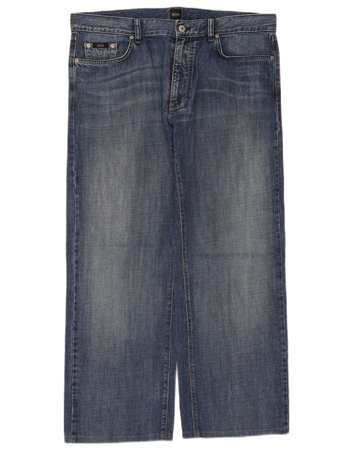 Hugo Boss Herren Loose Jeans W38 L30 Blaue Baumwolle