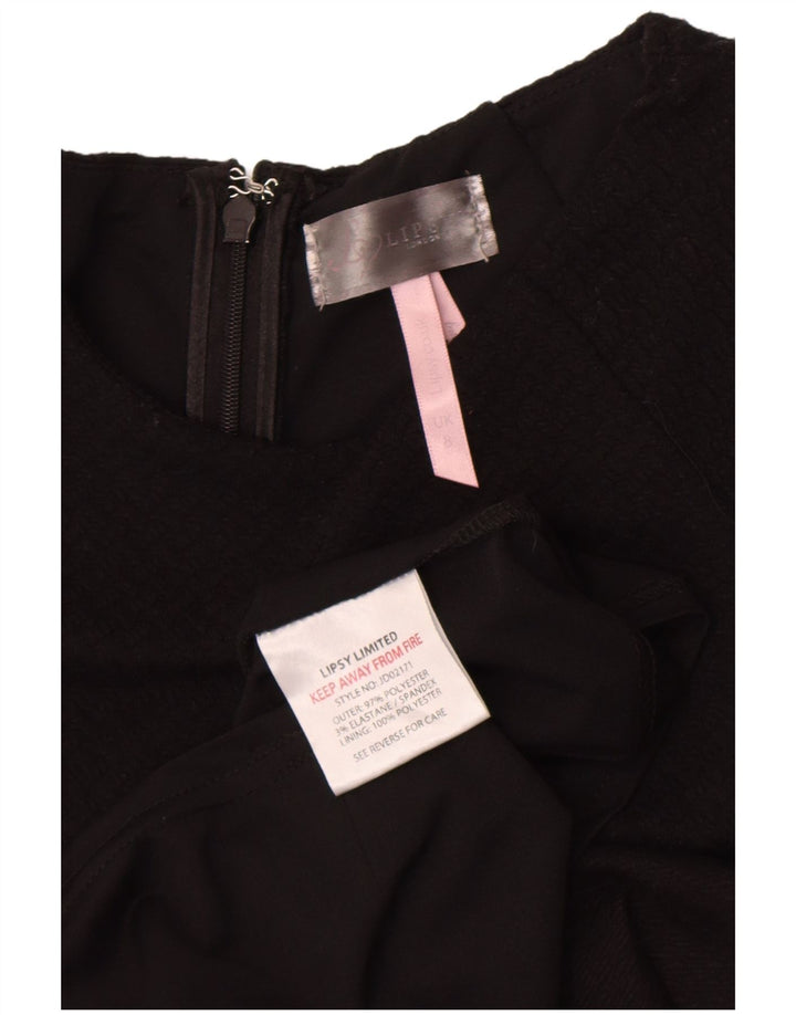 Lipsy Schößchenkleid für Damen, Größe S, Größe S, Schwarz, Polyester