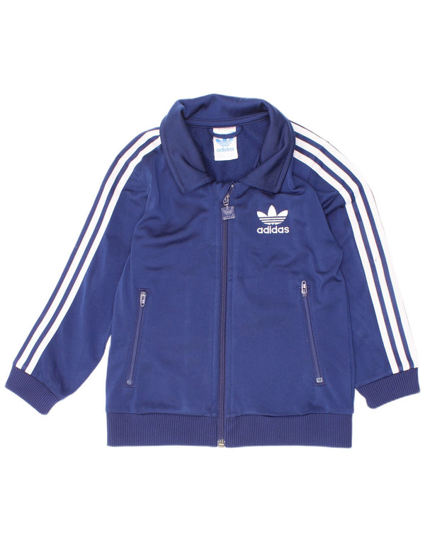 Adidas Jungen Trainingsanzug Top Jacke 3-4 Jahre Marineblau Polyester