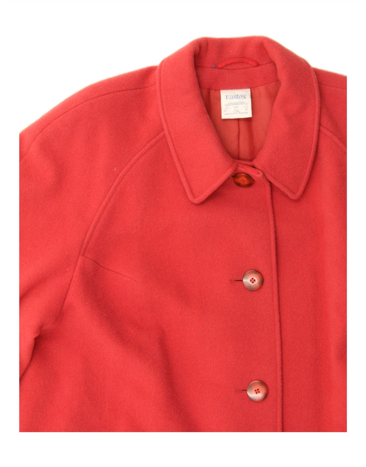 EASTEX Womens Overcoat UK 18 XL Red New Wool Vintage Eastex and Second-Hand Eastex from Messina Hembry 