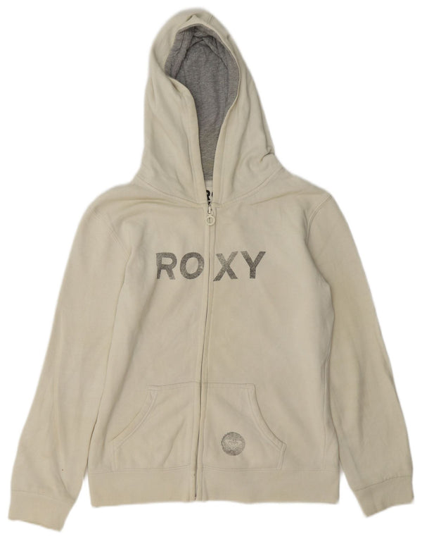 Roxy Mädchen-Kapuzenpullover mit Grafik, 15–16 Jahre, gebrochenes Weiß