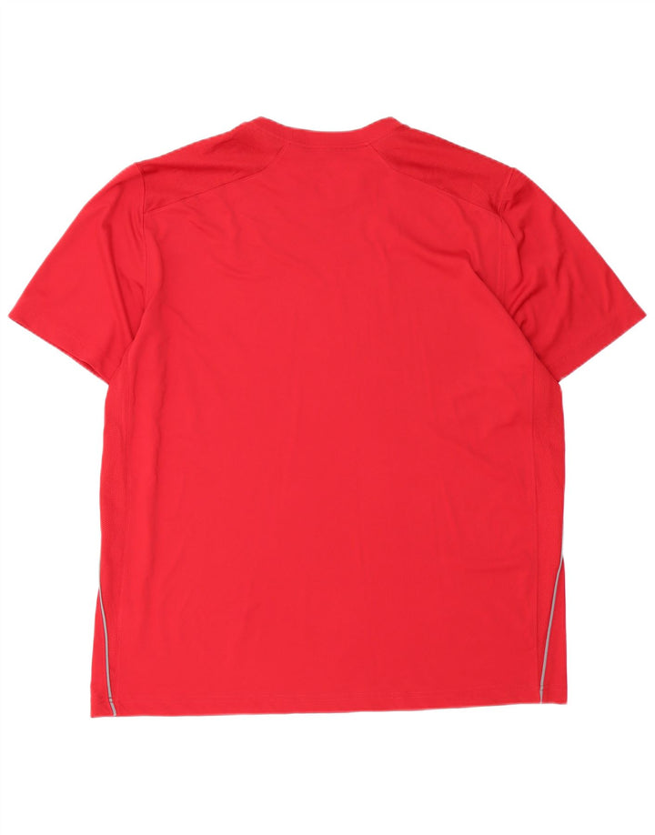 Nike Herren Dri Fit T-Shirt Top XL Rot Polyester
