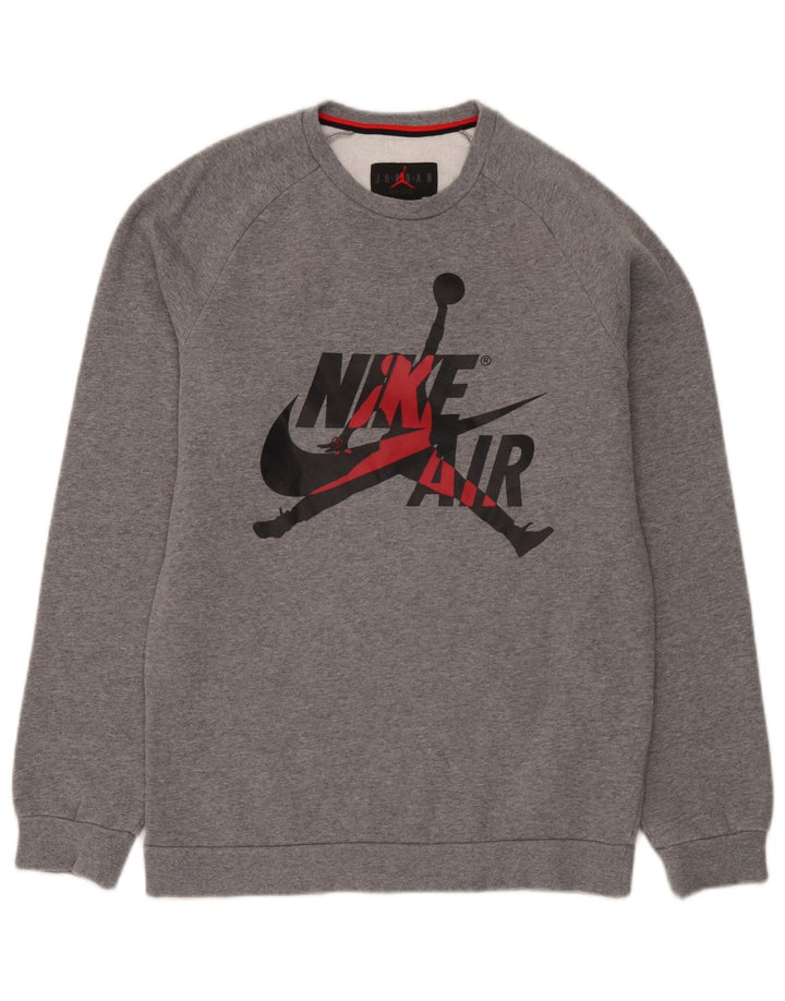 Jordan Herren-Sweatshirt mit Grafik, klein, grau gefleckte Baumwolle