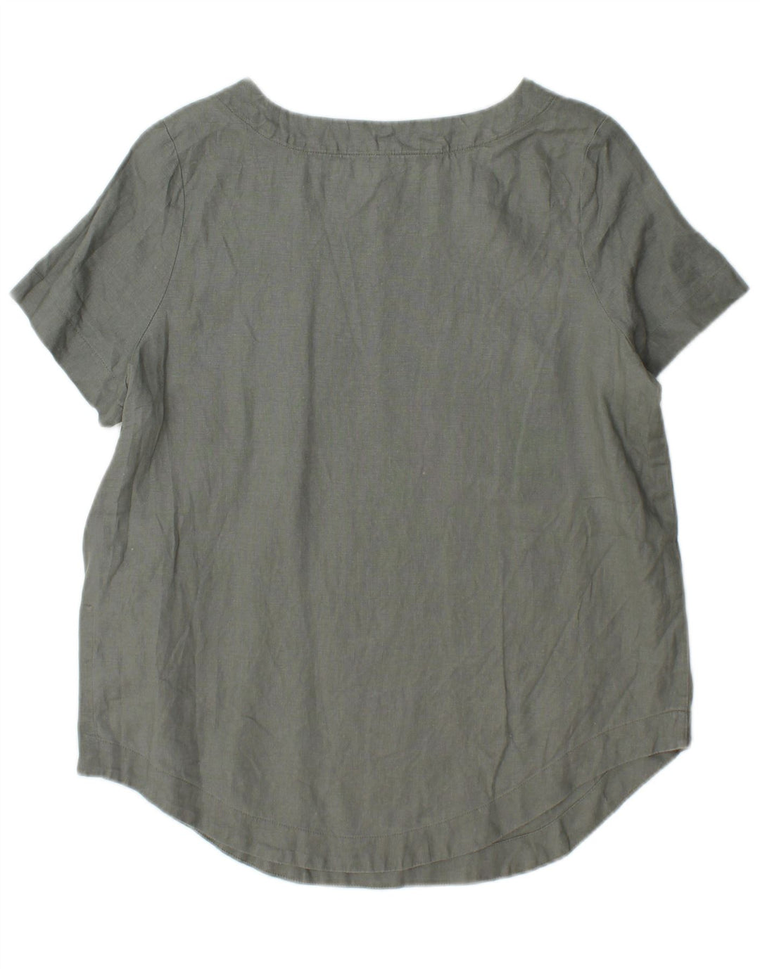 JOULES Lang geschnittenes, übergroßes Blusenoberteil für Damen, Größe S, Khaki, Leinen