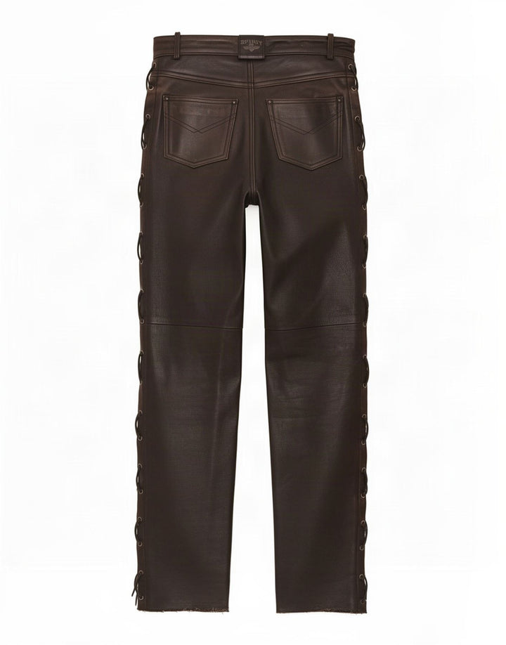 Spirit Gerade Herren-Lederhose IT 48 Mittel W30 L34 Braun