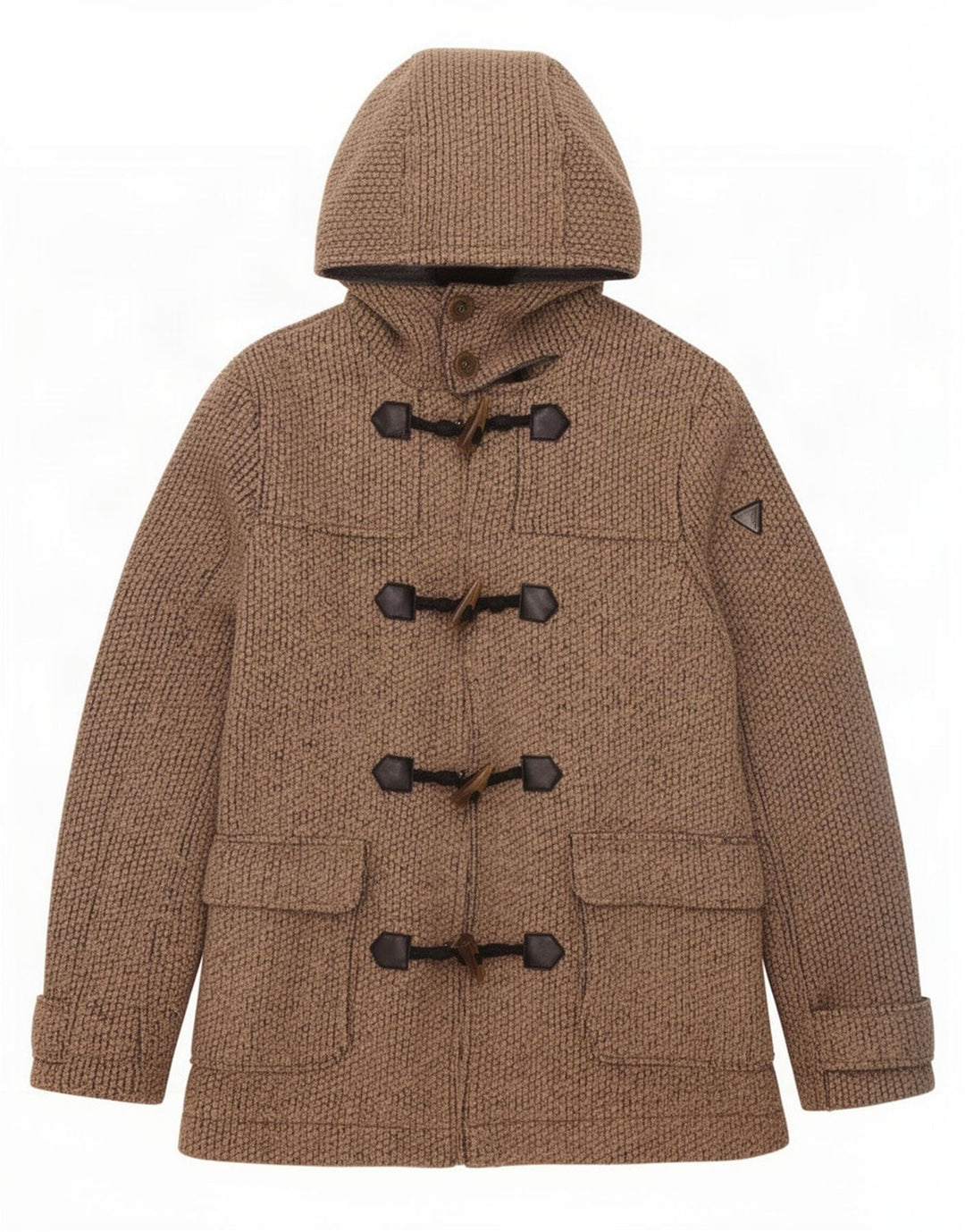 Guess Herren-Duffle-Jacke mit Kapuze, UK 38, mittelbraun, Polyester