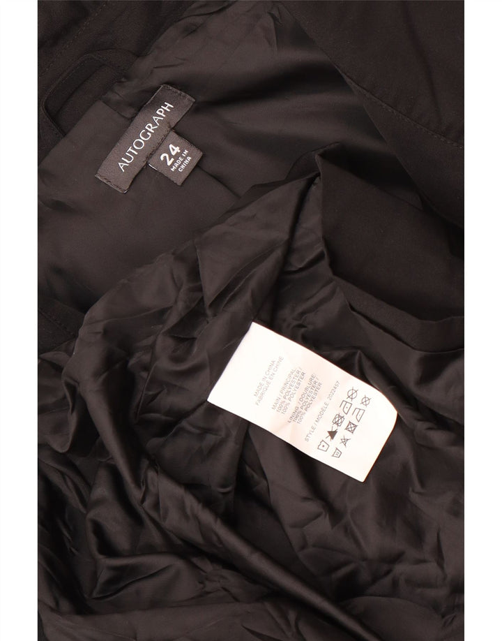 Marks & Spencer Damen Autograph Trenchcoat UK 24 4XL Schwarz Polyester