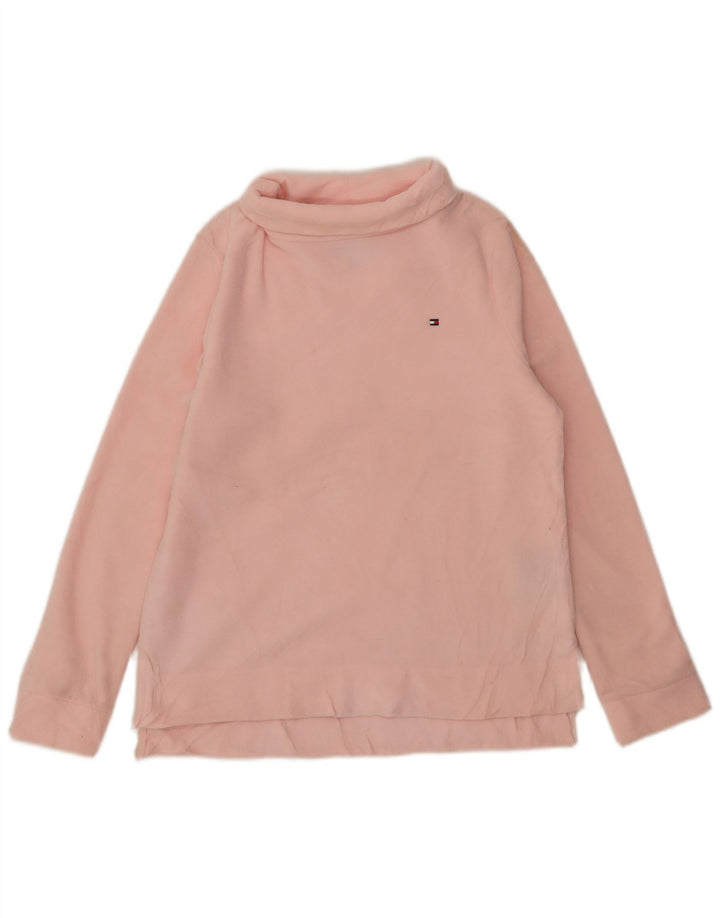 Tommy Hilfiger Damen Fleecepullover UK 14 Mittelrosa Polyester