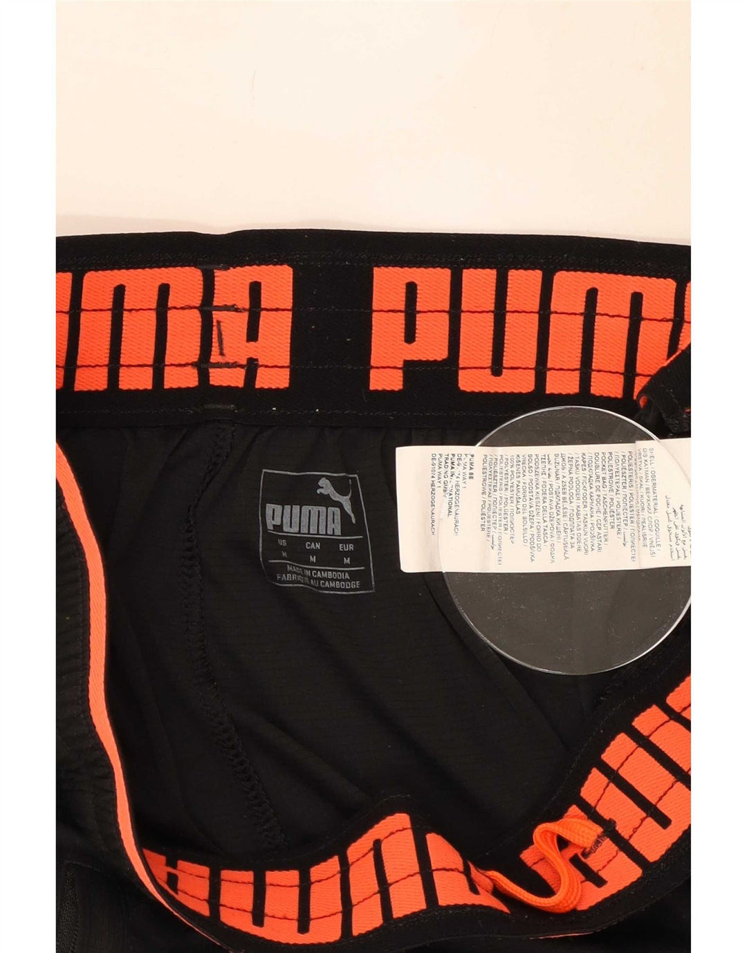Puma Herren Graphic Sport Shorts Medium Schwarz Polyester