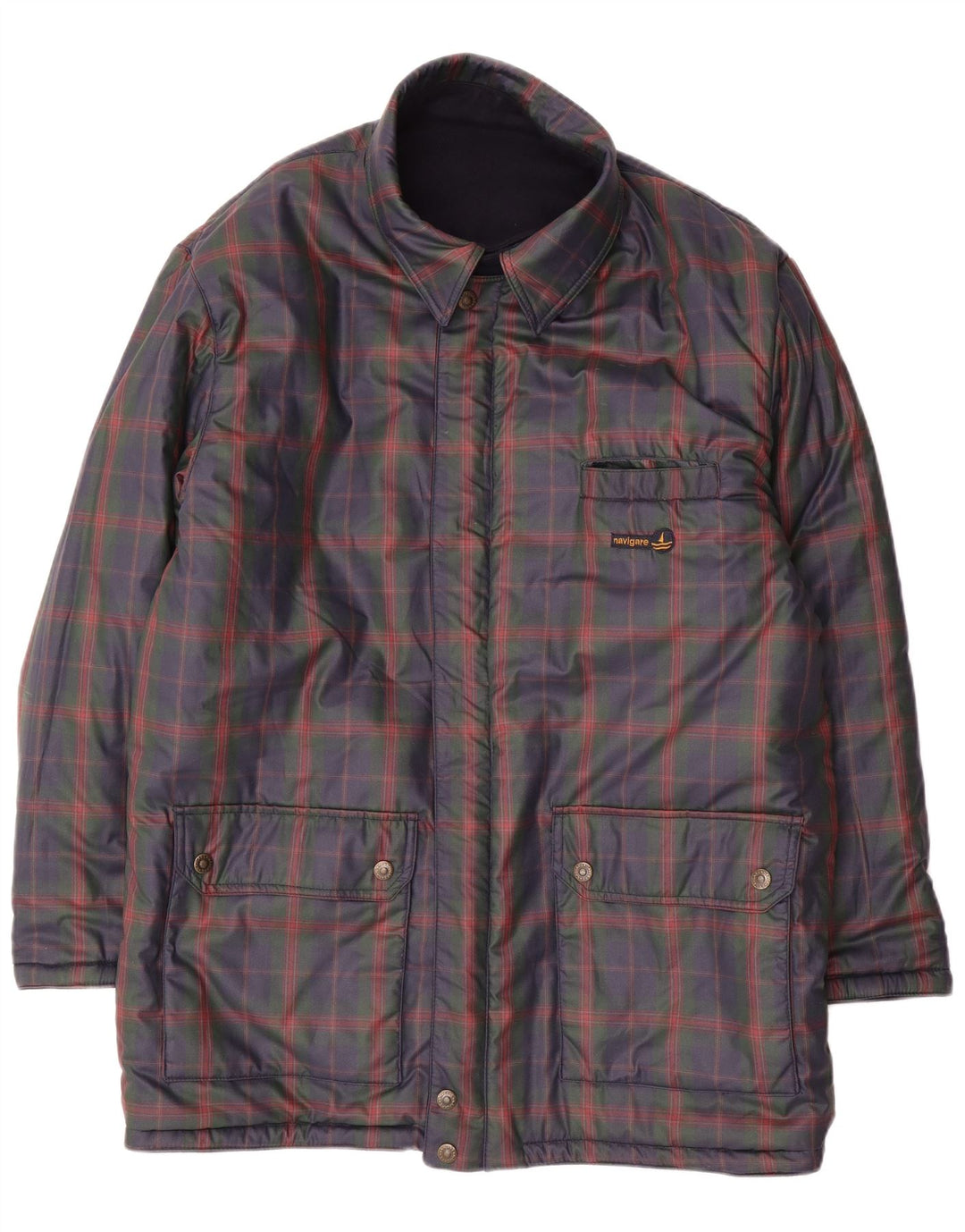 NAVIGARE Herren Wendejacke UK 44 2XL Marineblaue Wolle