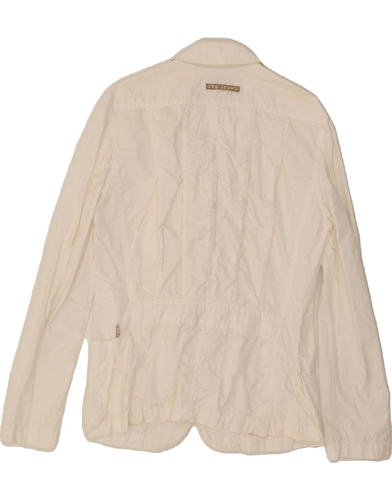 JEAN PAUL GAULTIER Mens Fitted Blazer Jacket UK 38 Medium White Designer Vintage Jean Paul Gaultier and Second-Hand Jean Paul Gaultier from Messina Hembry 