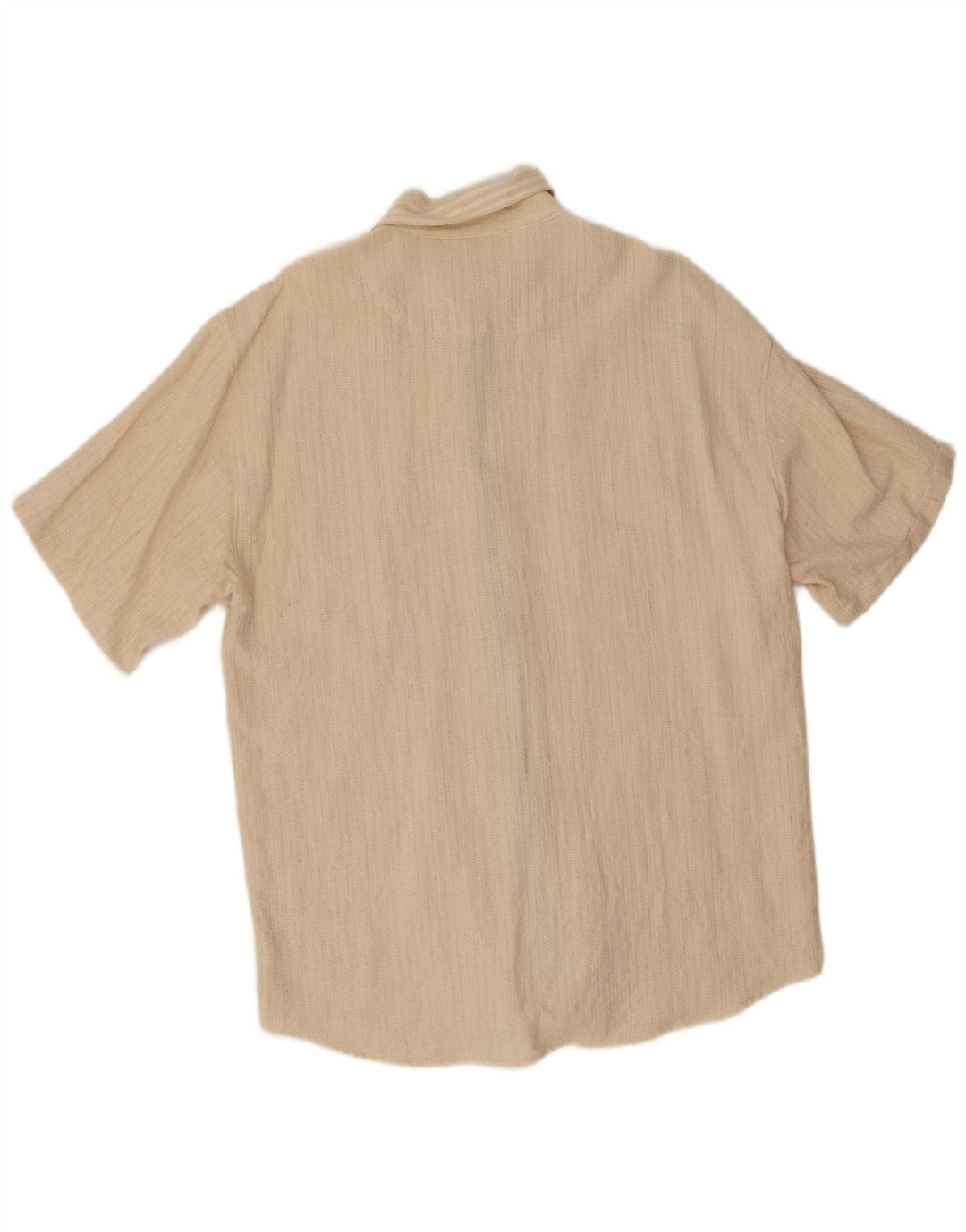 Vintage Herren Kurzarmshirt XL Beige gestreift