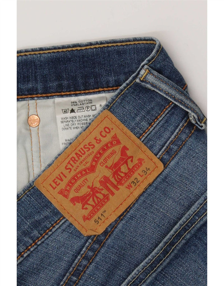 Levi's Herren 511 Slim Jeans W32 L34 Blau