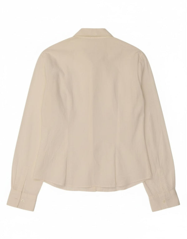 Benetton Damen-Hemd UK 12 Medium Weiß