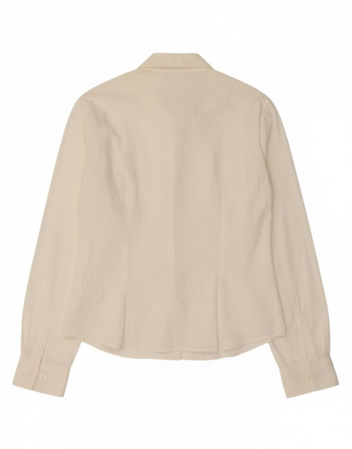 Benetton Damen-Hemd UK 12 Medium Weiß