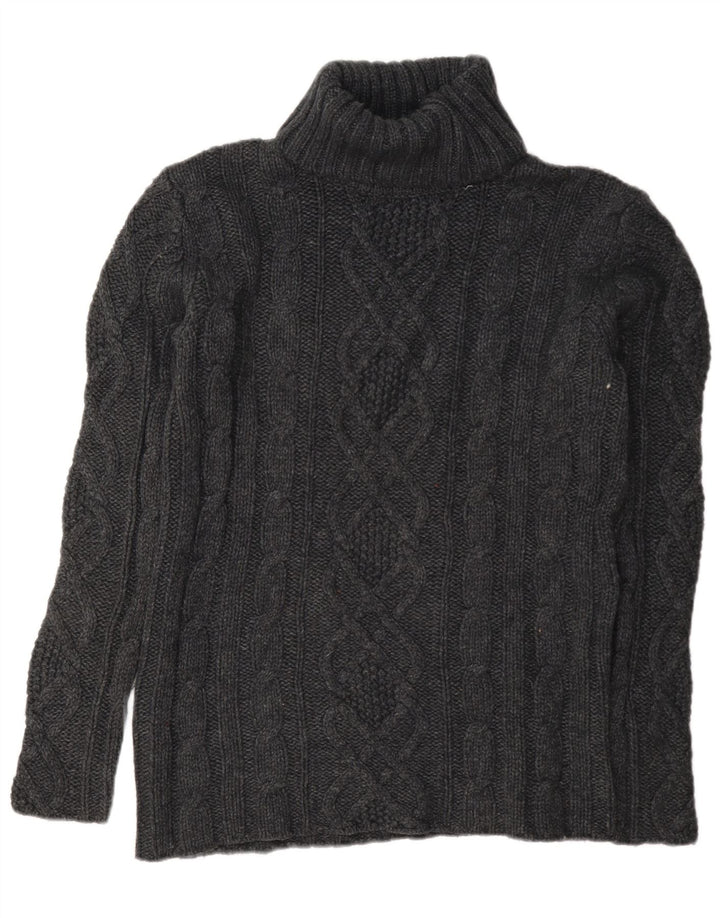 Eddie Bauer Damen Rollkragenpullover Pullover UK 16 Große graue Wolle