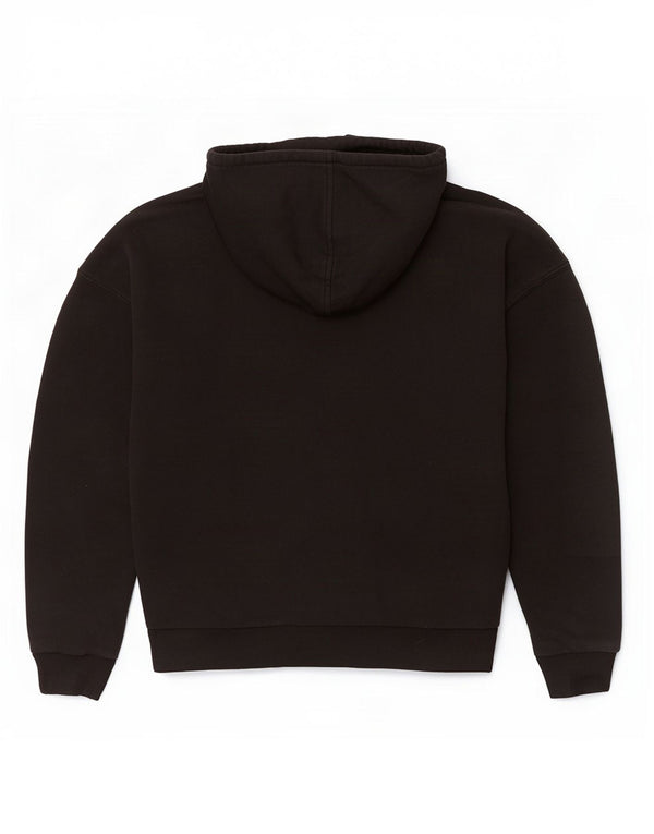 Reebok Damen Übergroßer Kapuzenpullover UK 8/10 Small Schwarz Baumwolle