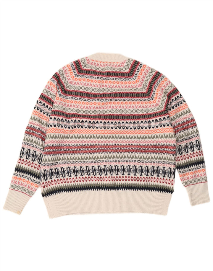 Marks & Spencer Damen-Pullover mit Rundhalsausschnitt, Gr. 14, mittelmehrfarbig